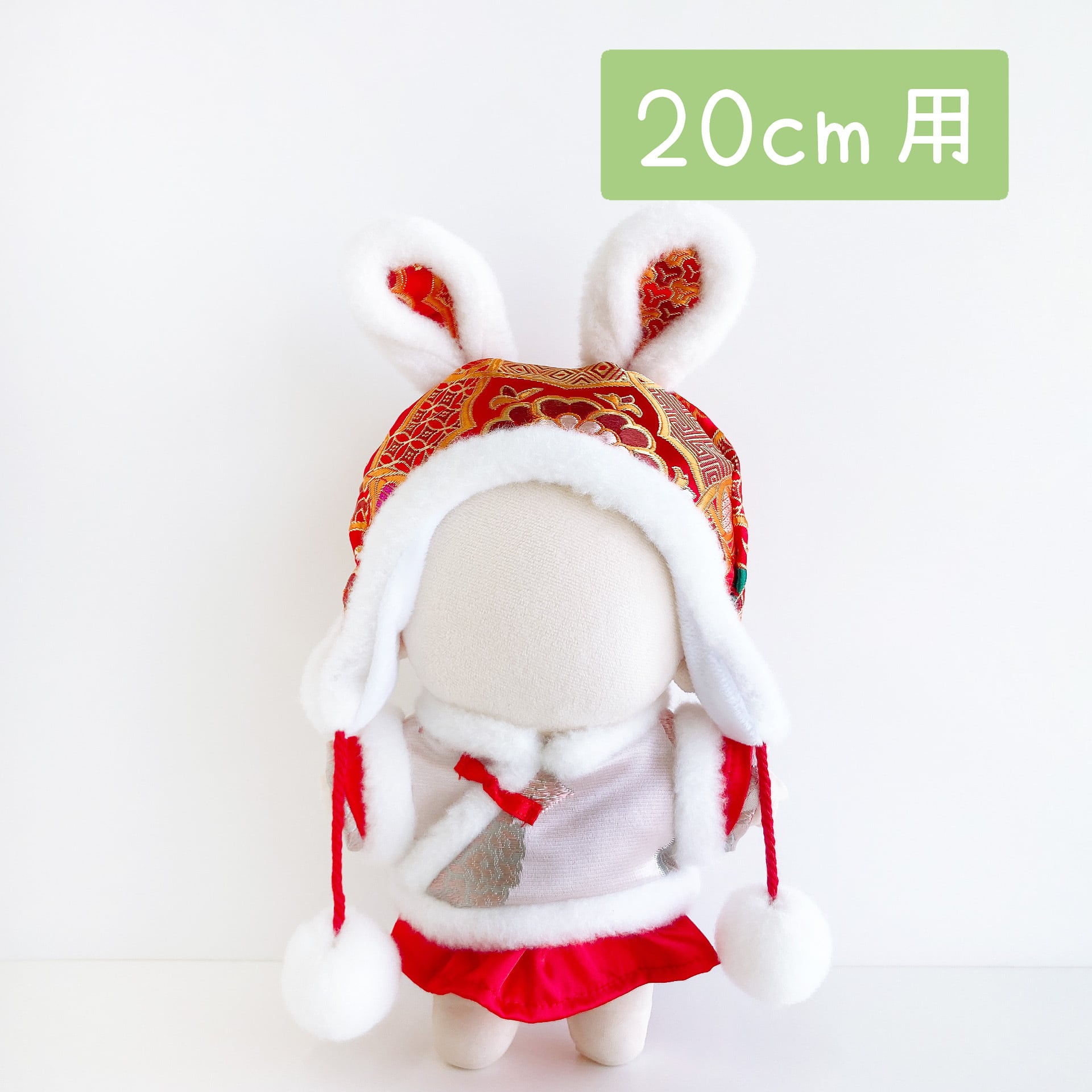 ぬいぐるみウェディングドレス 419【20cm】ホワイトレースのウエディングドレス | Little Closet