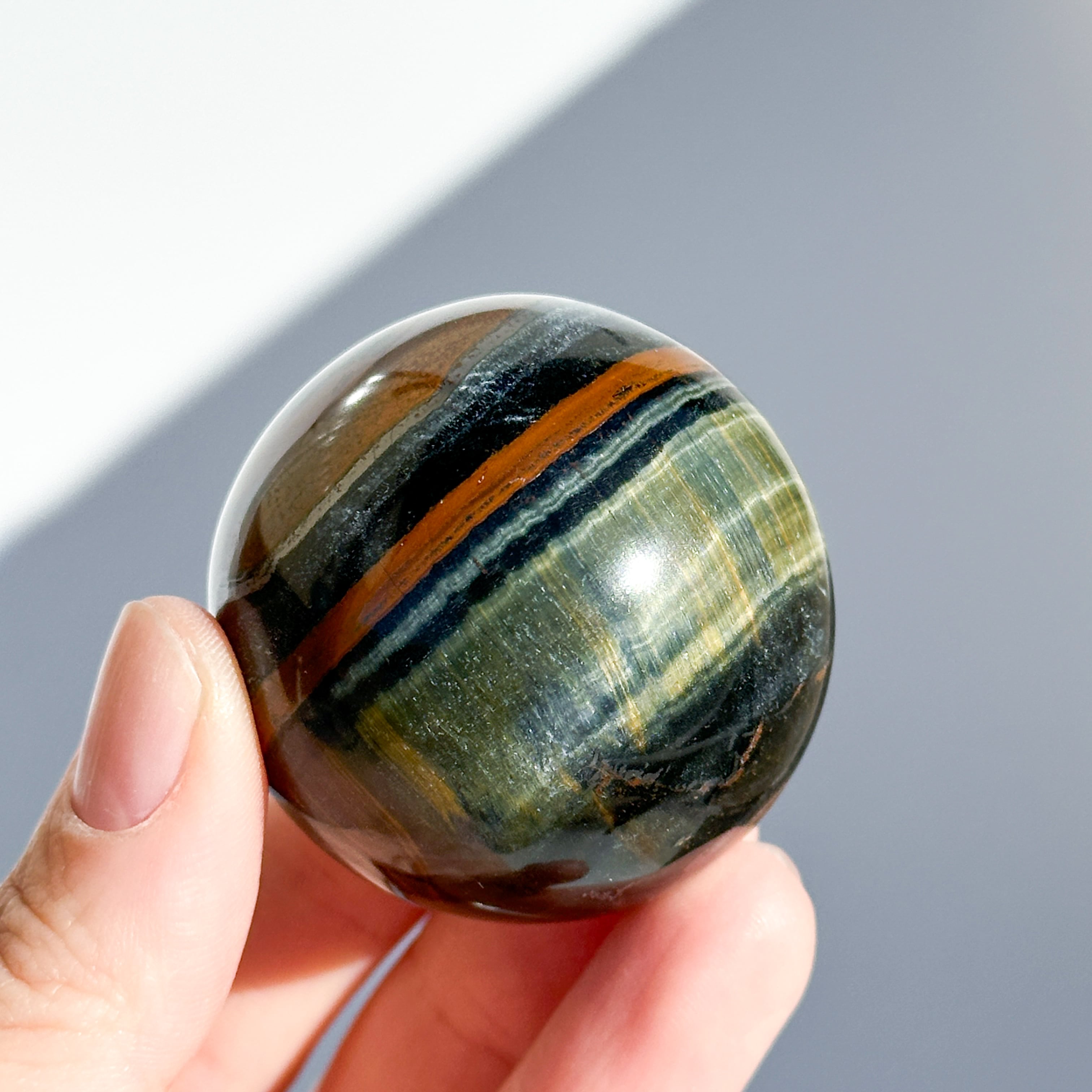 ブルータイガーアイ スフィア 32◇ Blue Tiger's eye ◇天然石・鉱物
