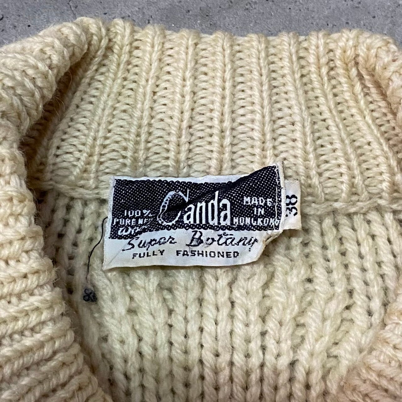 ヴィンテージ ケーブルニット フィッシャーマン アランニットセーター  