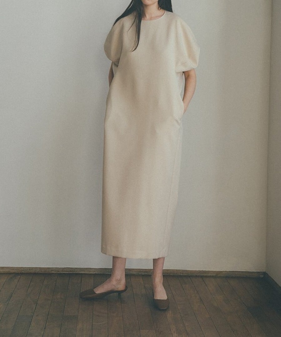 スリーブオーバーニーロングワンピース【w-30041】