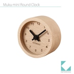 KATOMOKU mini round clock km-26黒