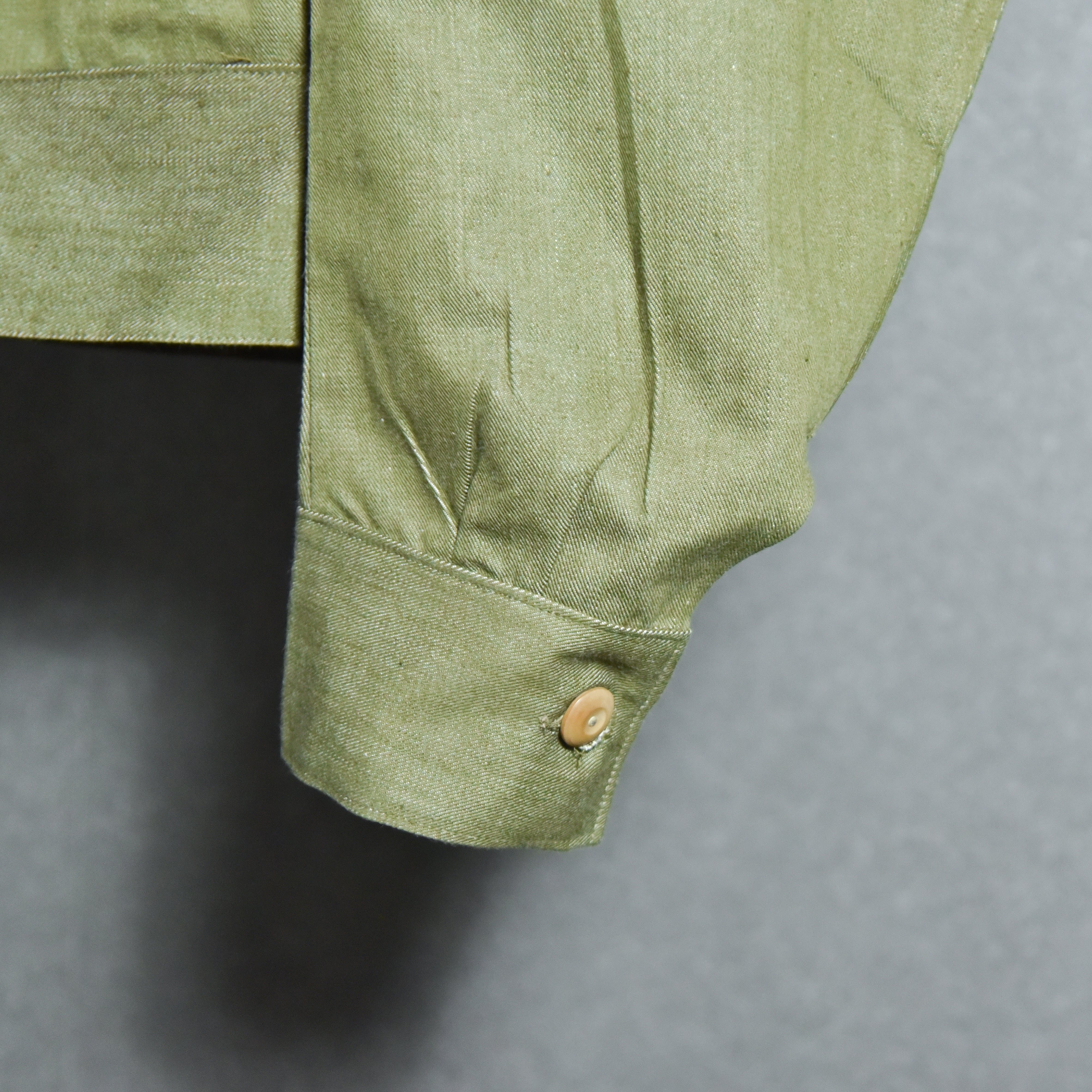 DEAD STOCK】50s British Army Green Denim Battle Dress Jacket