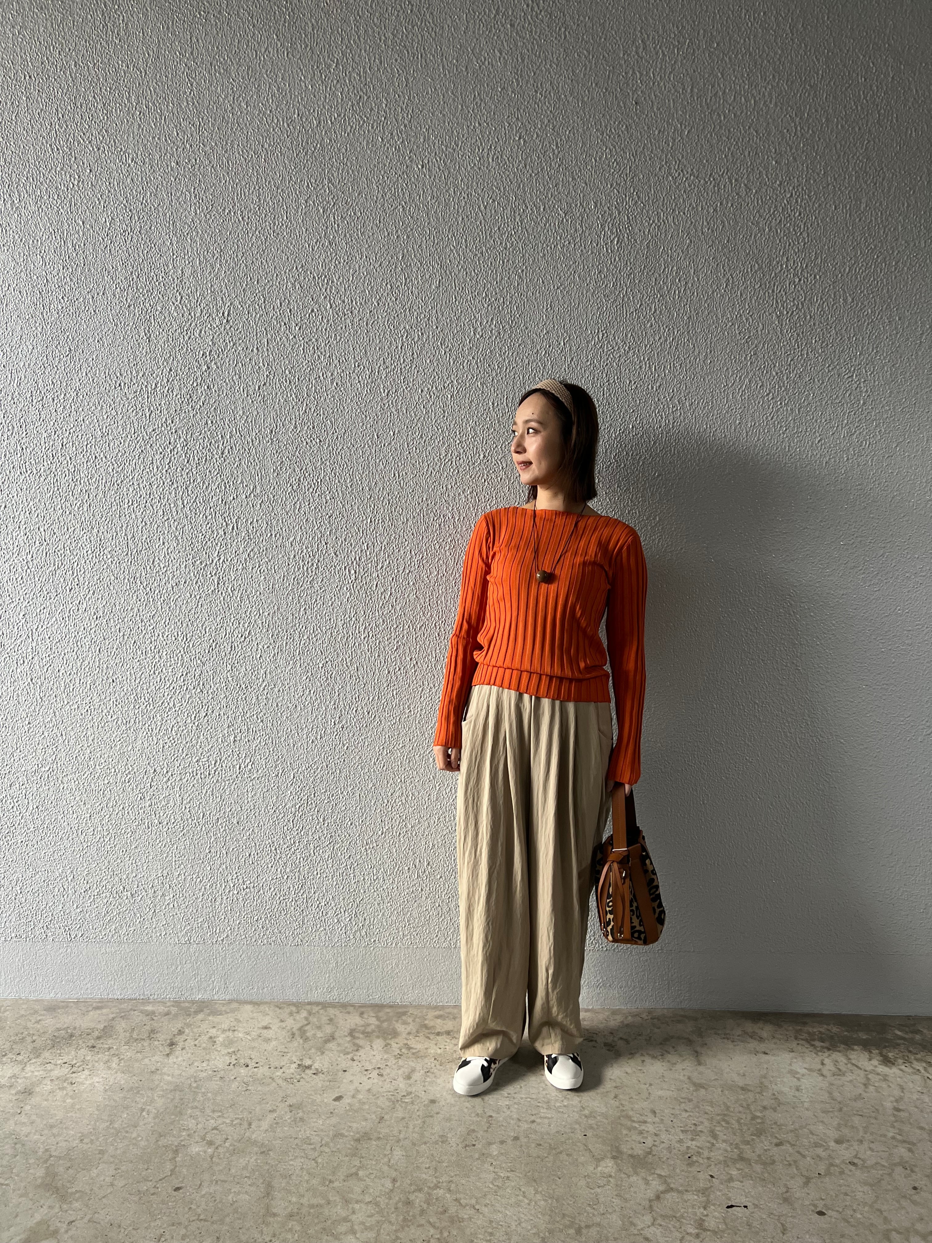 新色追加【 SELECT】ワイドリブボートネックプルオーバー 19-0444