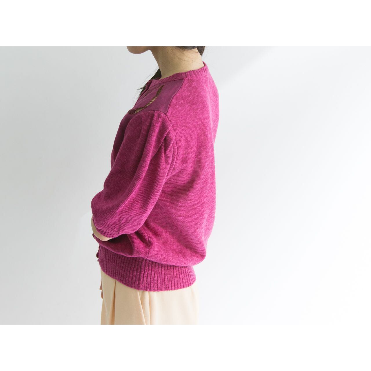 【mila schon】Made in Italy linen-cotton knit cardigan(ミラショーン イタリア製リネンコットンカーディガン)3b