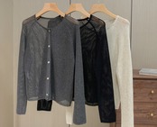 透かし編みカーディガン（テンセル×リネン）