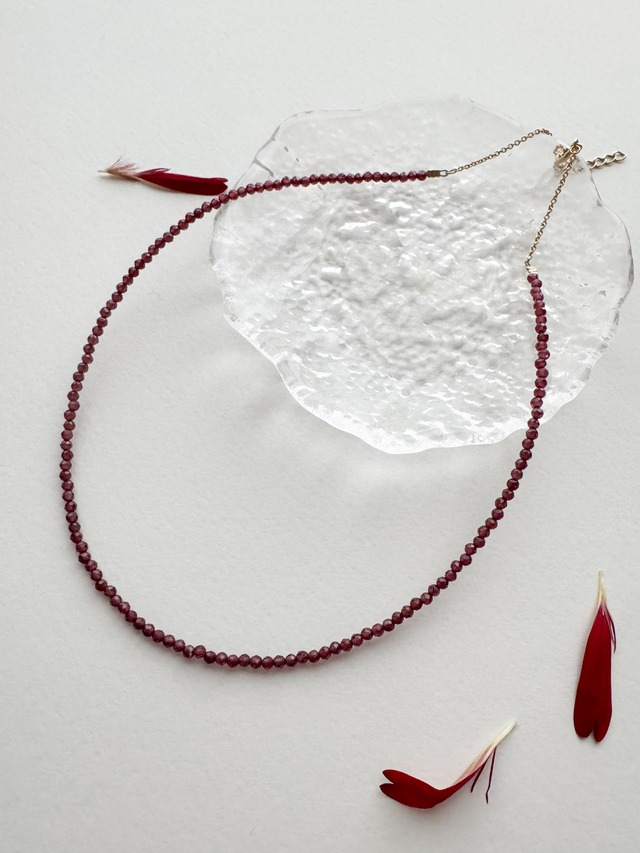 ガーネットチョーカーネックレス