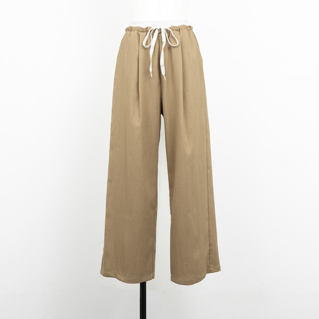 【SUGAR ROSE／シュガーローズ】ダブルウェストタックパンツ（ベージュ）