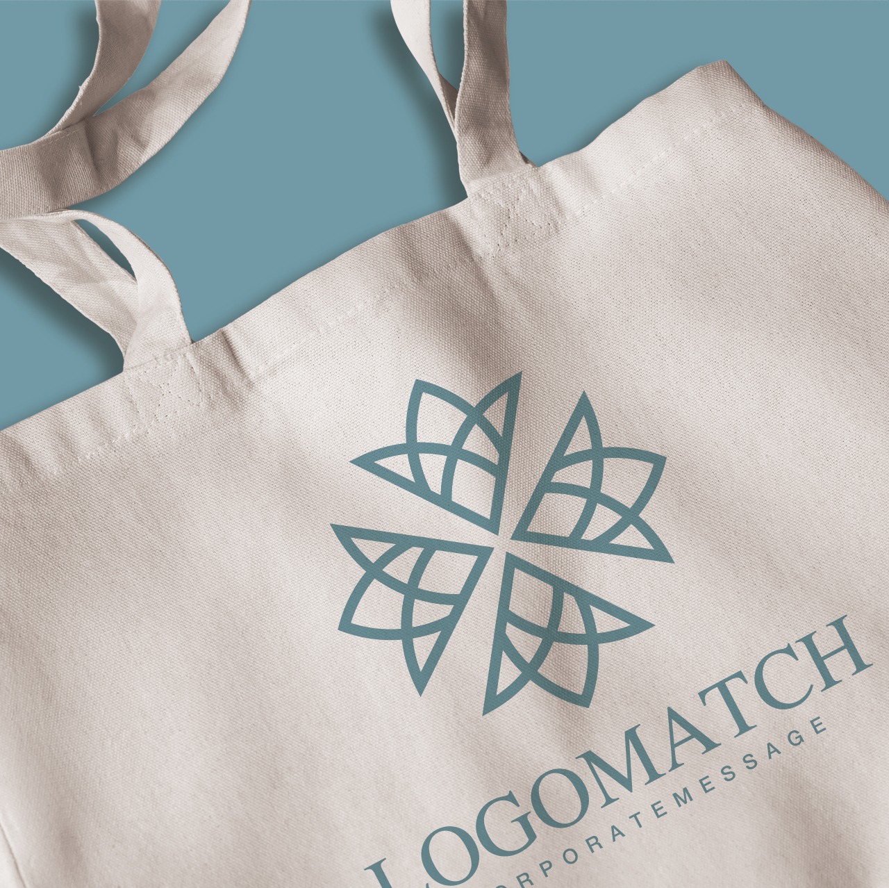 広がりと調和の花のロゴ