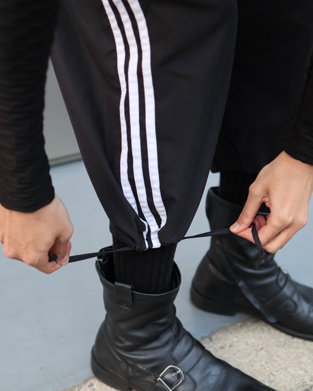 Half-length drawstring easy pants