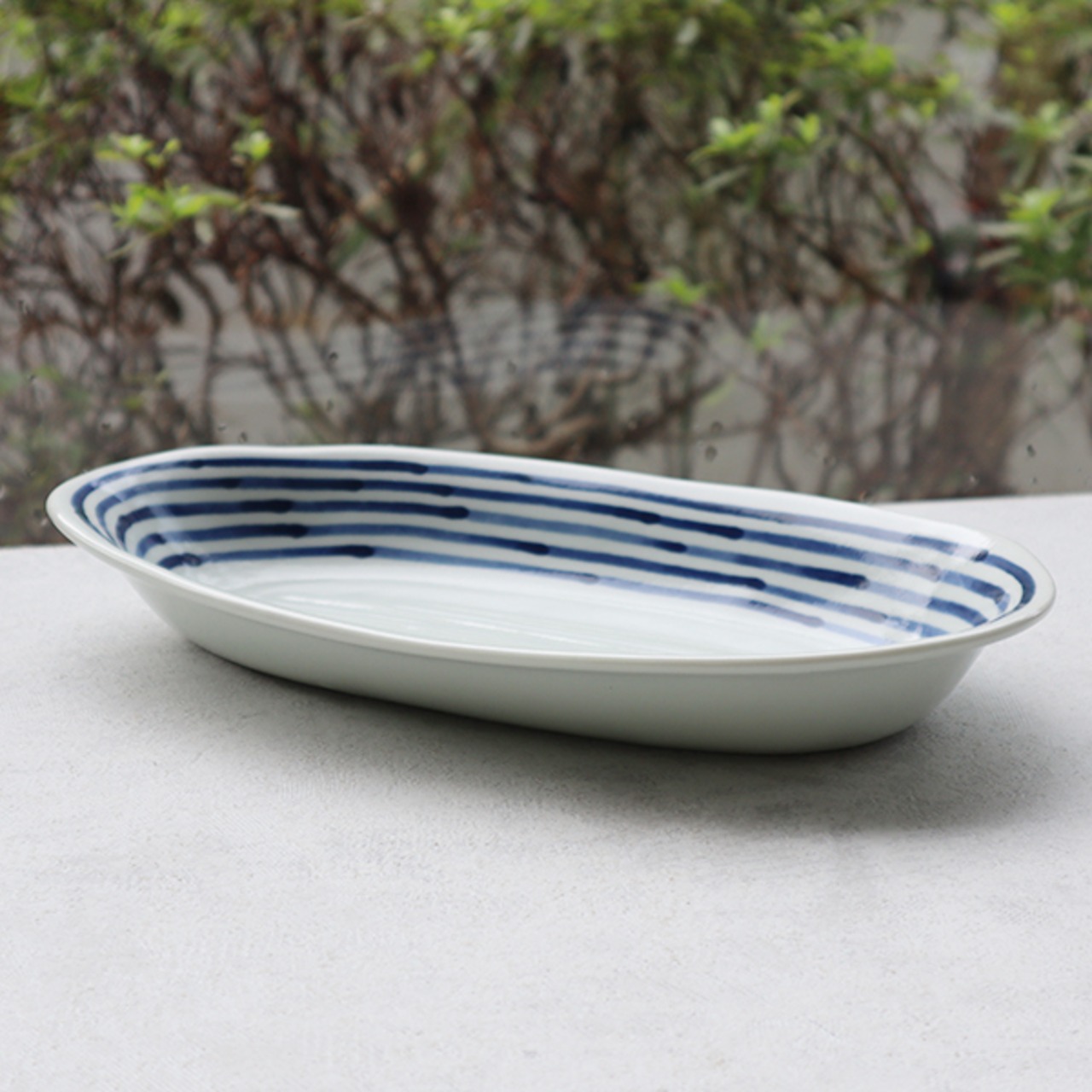 【アウトレット】有田焼　おまかせ鉢（楕円）　和染ライン