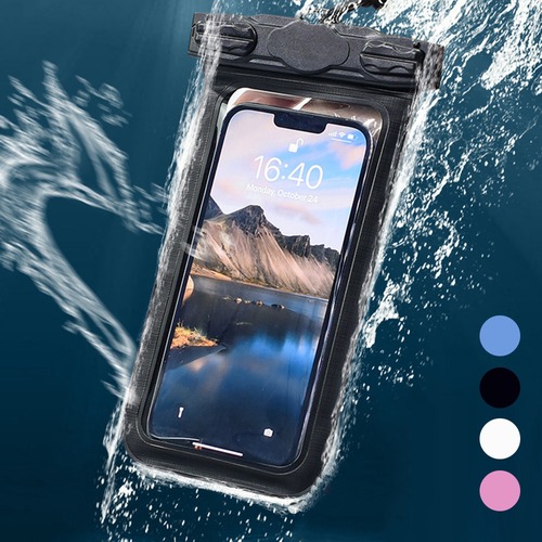 スマホ用防水ケース 水中撮影 スマホポーチ 全機種対応 タッチ可 携帯防水ケース ネックストラップ付き