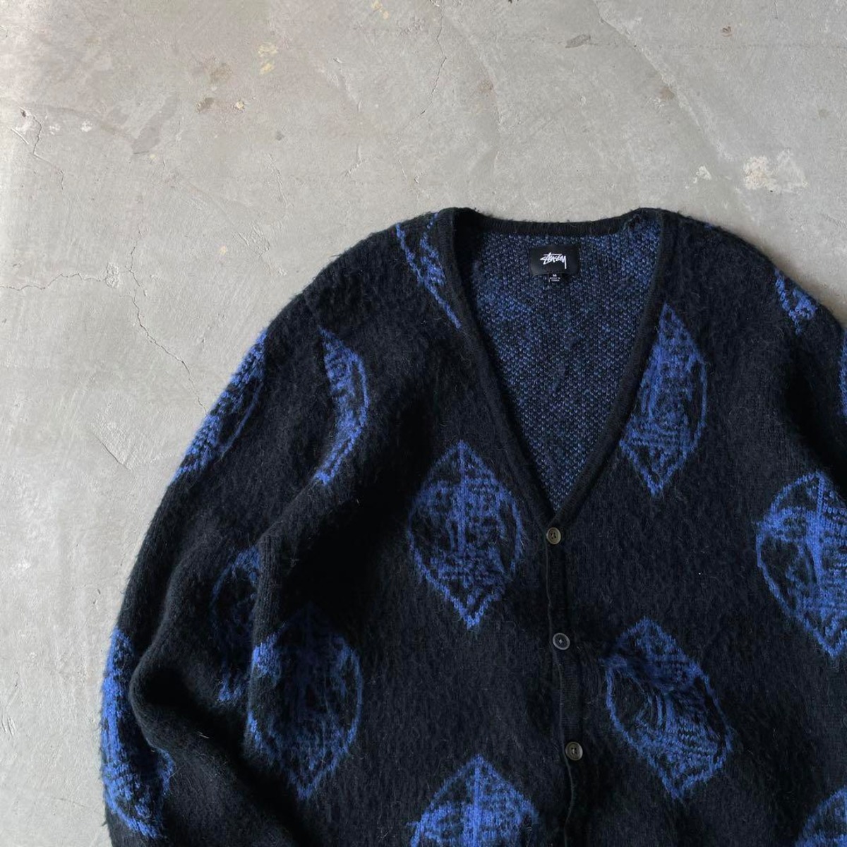 STUSSY / mask mohair cardigan sizeM | 古着屋COBBLES 