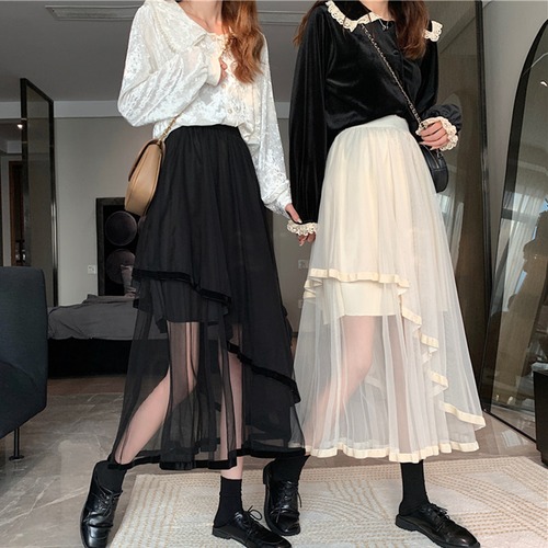✞ メッシュスカート ♥カワイイ♥大人女子☆ ✞ゴスロリ SM ミリ 甘ロリ クラロリ 和ロリ エレガント 黒ロリ 姫ロリ 華ロリ BB-BB44360337439