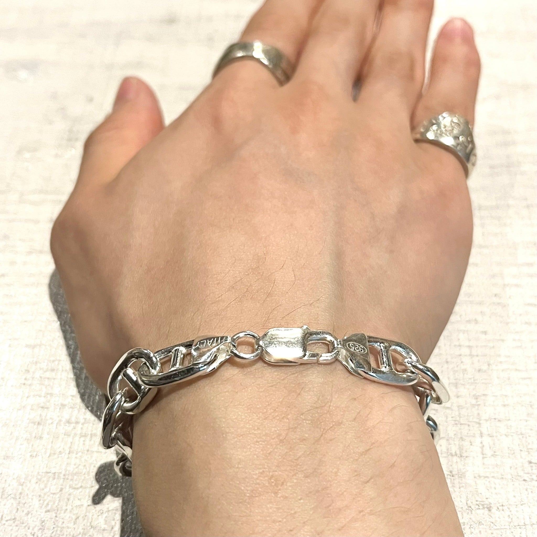 ITALY MADE ANCHOR CHAIN BRACELET -SILVER925- アンカーチェーン