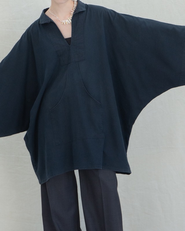 1980s dolman sleeves wide pullover shirt