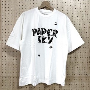 PAPERSKY WEAR　Classic ‘Paper Logo’ T-SHIRT　ホワイト / グレー