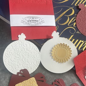 Xmasカードセット　見開きエンボス