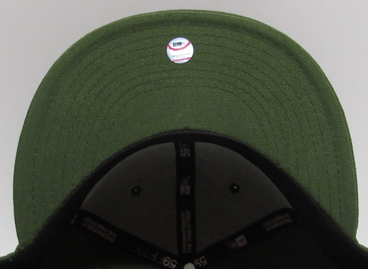 NEW ERA 59fifty Cleveland Indians インディアンス CAP Olive Green/Olive