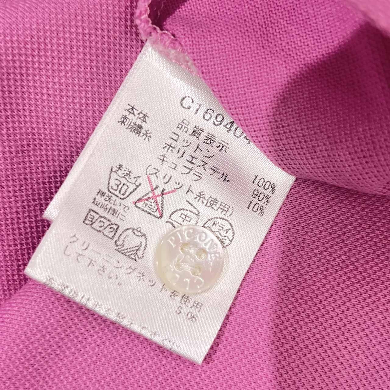 Picone CLUB ピッコーネ 鹿の子 半袖 ポロシャツ 46/ピンク レディース ゴルフ
