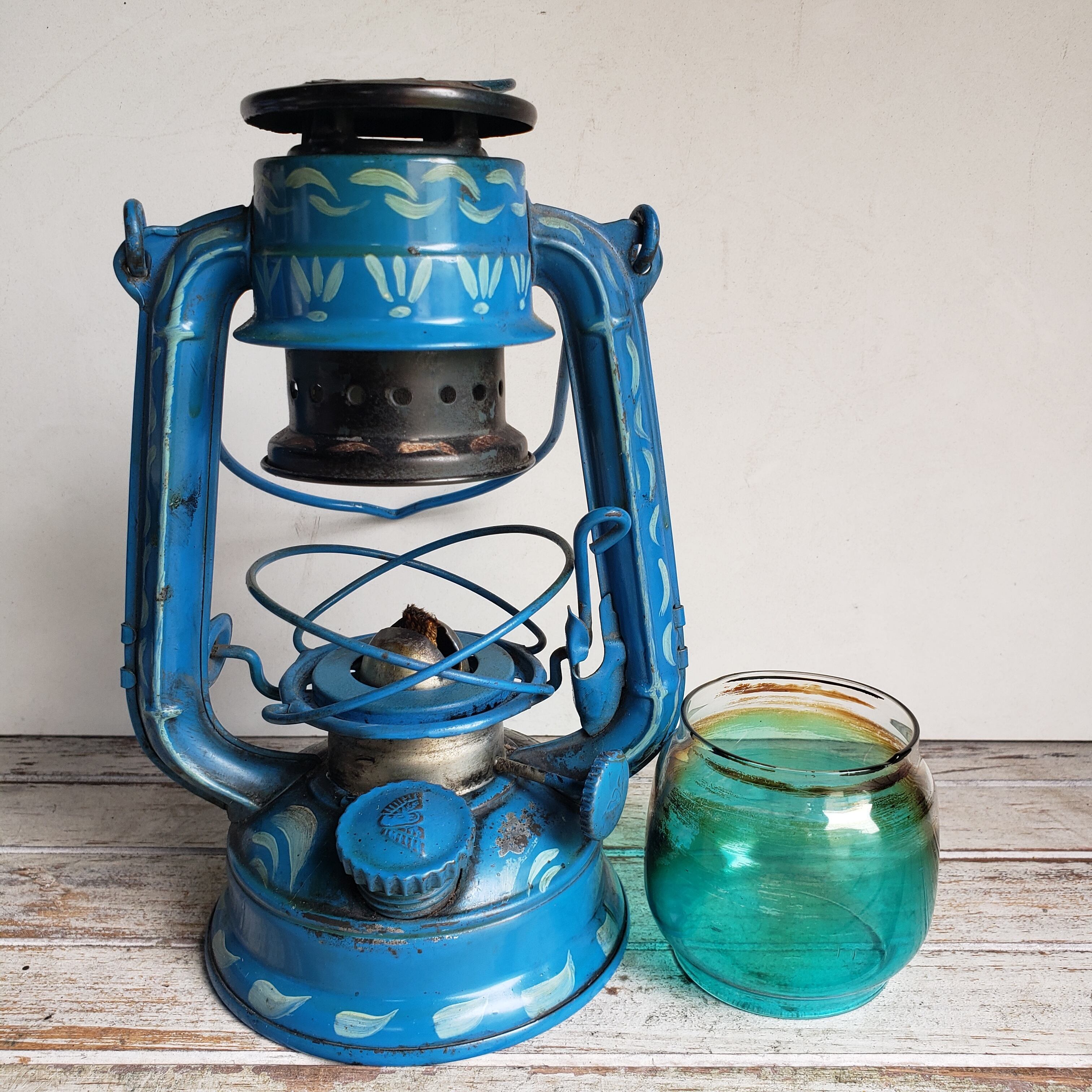 別所ランプ NO.350 中期型 ブルー WINGED WHEEL | shop kato 