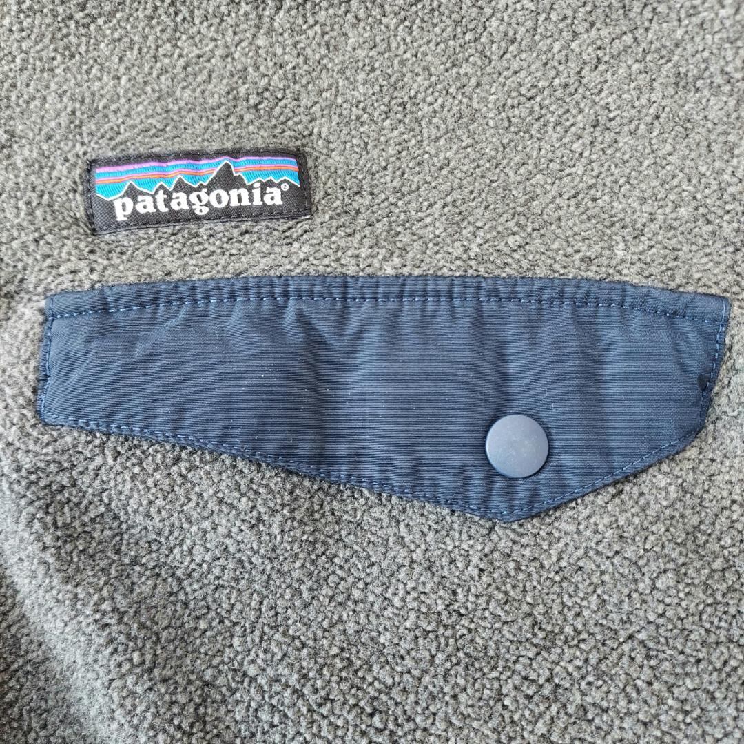 patagonia パタゴニア スナップT フリース L グレー 青 トップス