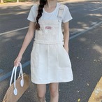 ミニ丈ジャンバースカート G105CON0033