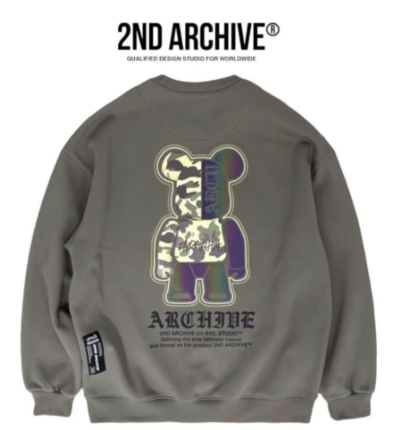 2ND037 トレーナー 迷彩ベア ユニセックス セカンドアーカイブ
