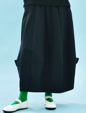 imakokoni オリジナルブラックカラーリボンデザインスカート 255227