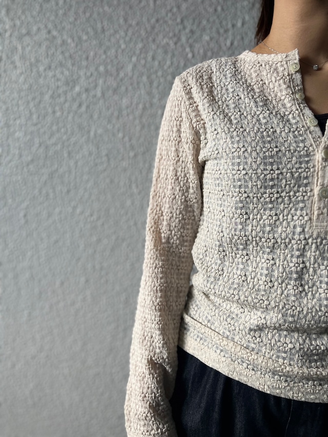 【LEMELANGE】レースヘンリーネックTee 8611002