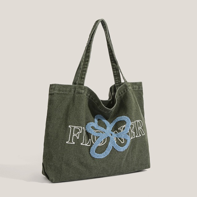 flower logo tote bag　フラワーロゴトートバッグ　J1452