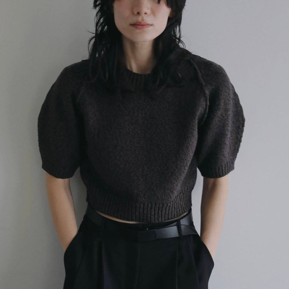 【 anuke 】Halfsleeve Raglan Knit