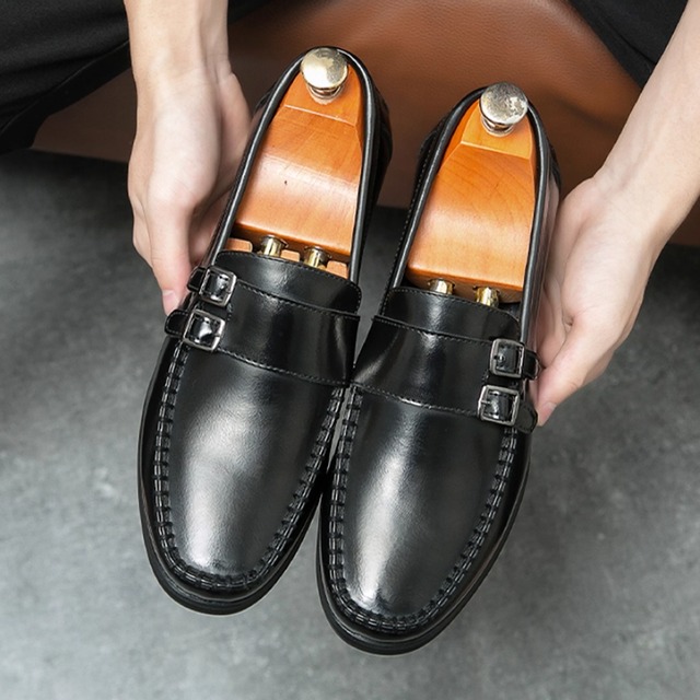 ダブルバックルクラシックローファー　2カラー　LB1410