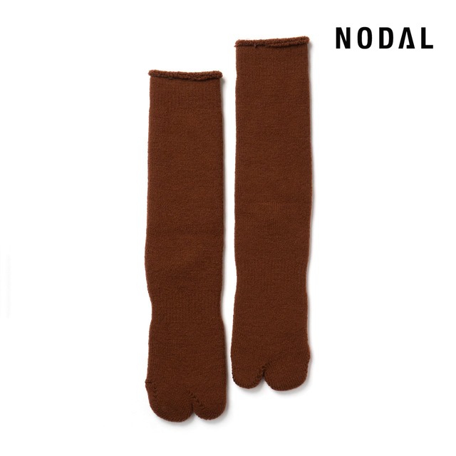 【DM便190円】NODAL Brushed Pile Socks（Coffee） 裏起毛のパイルソックス