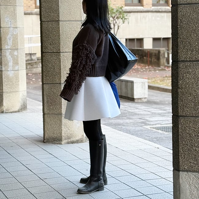 ☆即日配送☆yumeribonボンディング スカート(ホワイト48)【公式