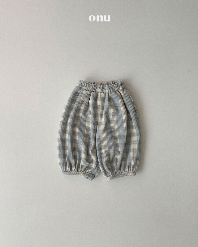 予約⌇onu/ Check round pants