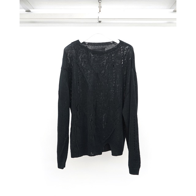 [ Professor.E ](プロフェッサーイー) 26FW-PE-KT-03 Distressed Textured Knit