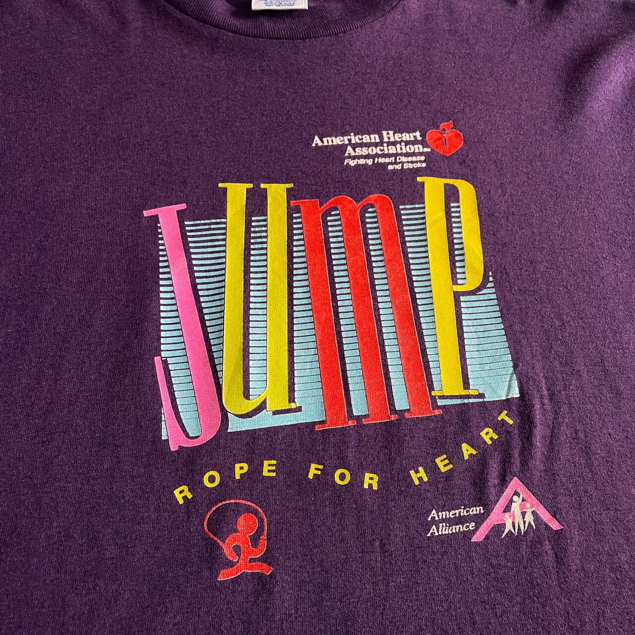 90年代 JUMP ROPE FOR HEART チャリティー プリント Tシャツ メンズL
