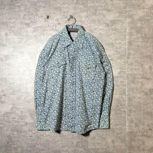 【奇跡】エイチバーシー ウエスタンシャツ 50s 総柄 花柄 美品 即購入歓迎