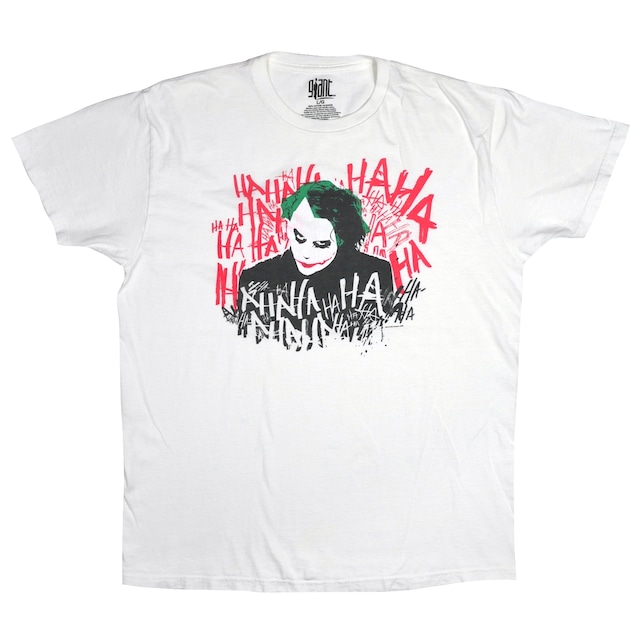 USED【L】Vintage 00s Movie THE DARK KNIGHT JOKER HAHAHAHA Tee / GIANT ©DC Comics 2008
