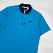 CANTERBURY OF NEW ZEALAND カンタベリー 半袖 ラガーシャツ ポロシャツ L/ブルー メンズ
