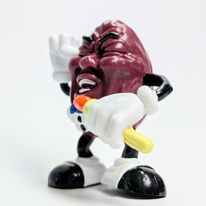 ☆ VINTAGE ☆ 1987年製【California Raisins(カリフォルニアレーズン)】 Tiny Goodbite PVC フィギュア ビンテージトイ 〚アメリカン雑貨 アメトイ〛