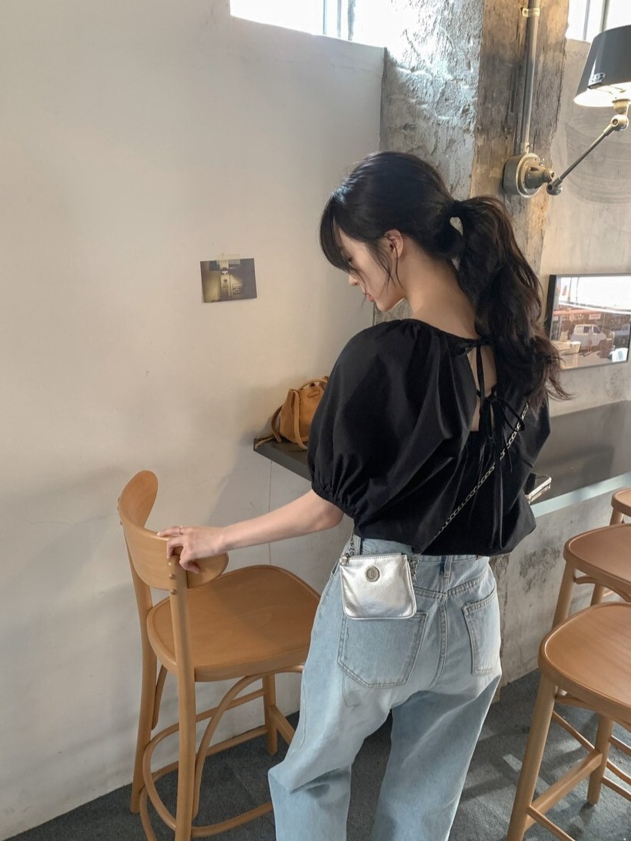 バックダブルリボントップス D1375