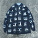 Vintage sweat cardigan [Art Unlimited] [1980s-] Lighthouse Print