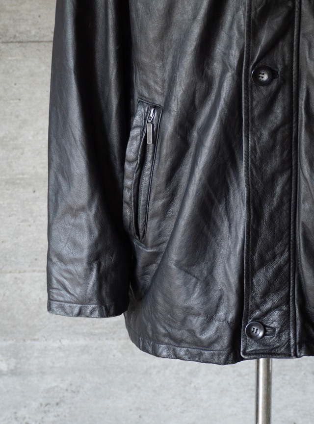 "LIVELO ATTITUDE" 1990s Leather zip jacket