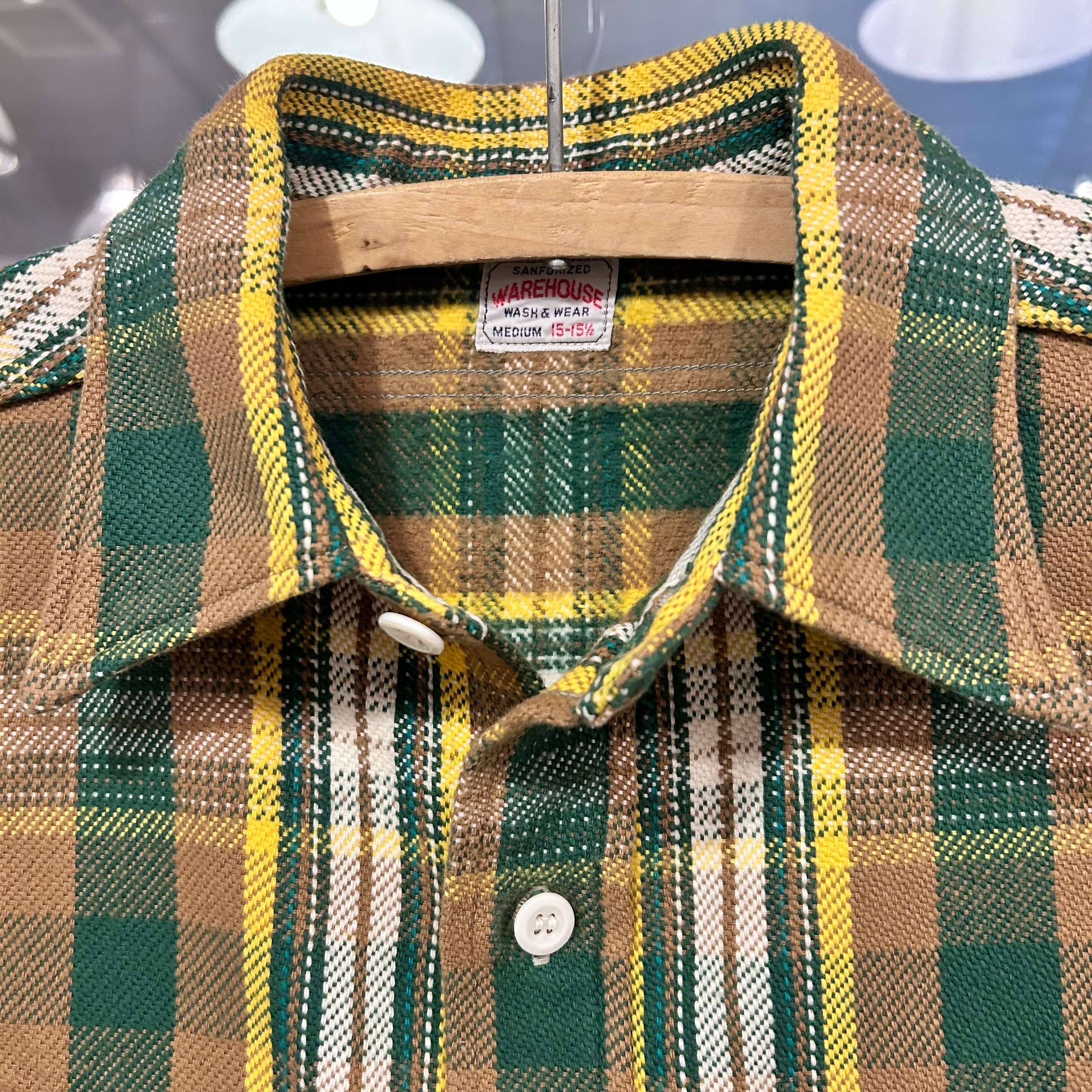 WAREHOUSE 3104 Flannel Shirts D柄 O/W BROWN | union online shop