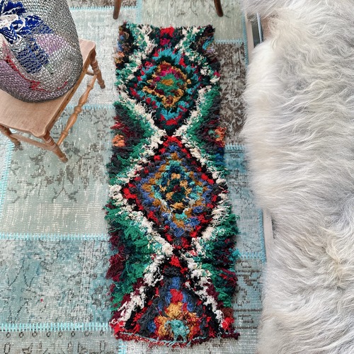 モロッコ ヴィンテージラグ MR007 | ブジャド | 40cm × 115cm