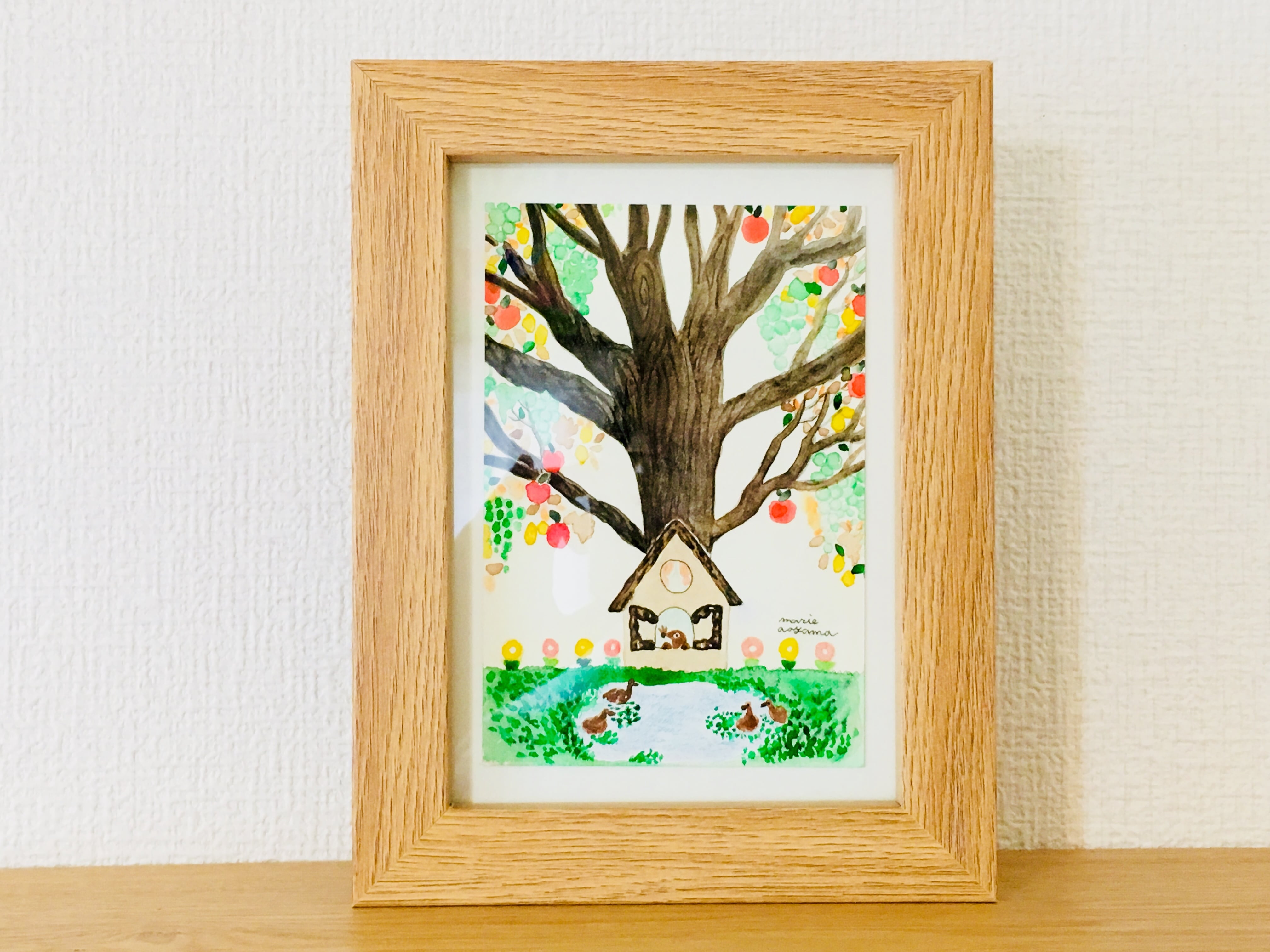 かたわらにはいつも ほっこりもぐらさん 額付き Marieaoyama