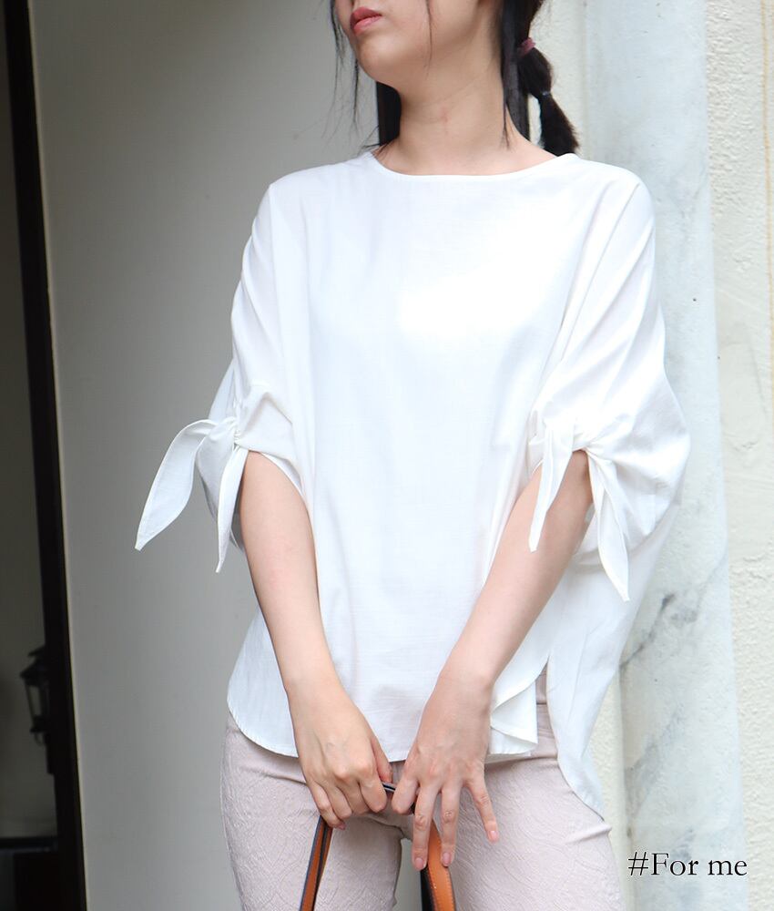 【新作入荷】りぼんくるみ袖トップス_a0022204002