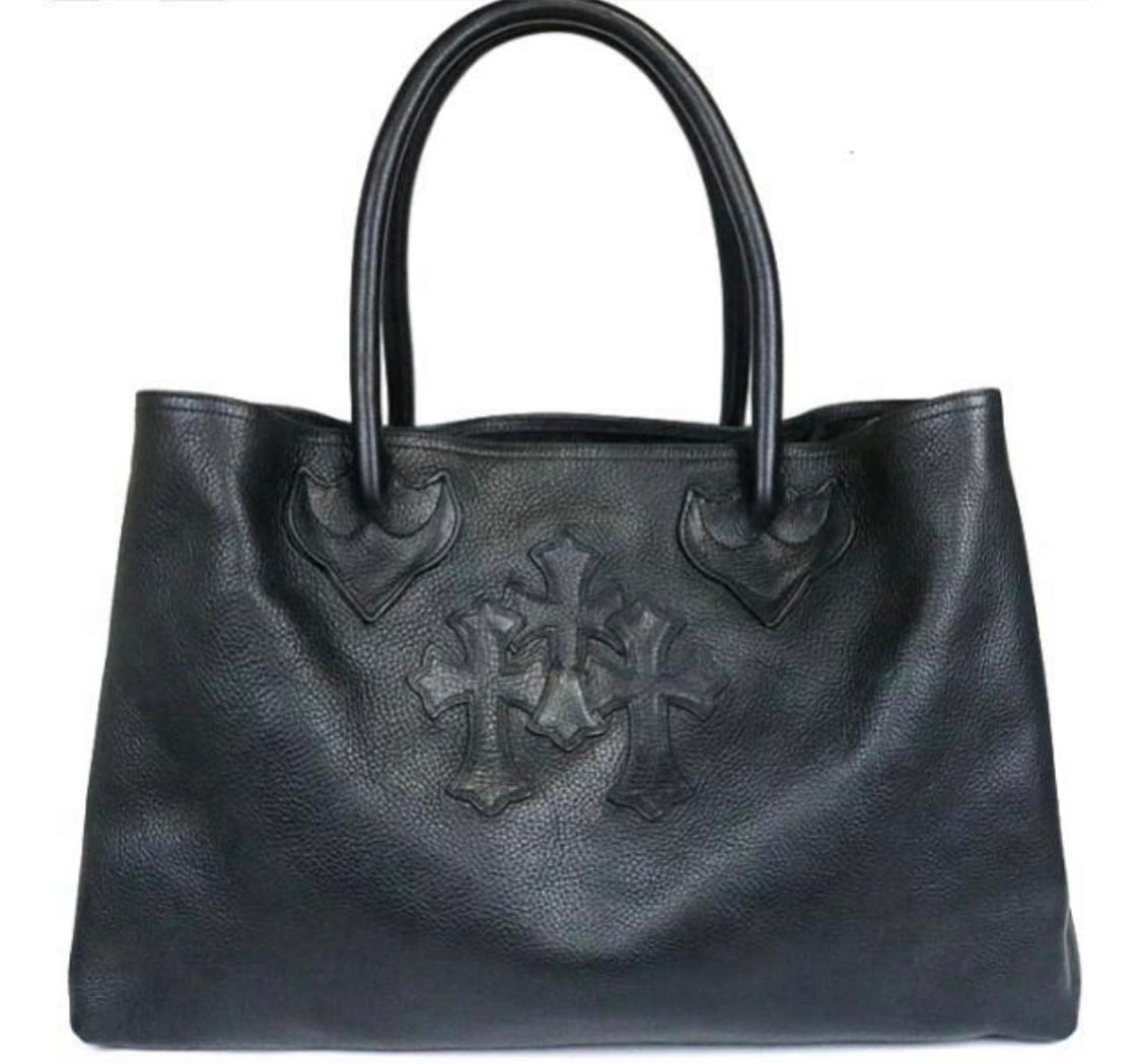 CHROME HEARTS クロムハーツ 3セメタリー スナップ トートバッグ 鞄 メンズ SV925 黒