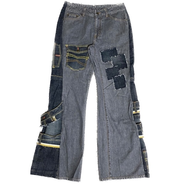 remake denim pants】